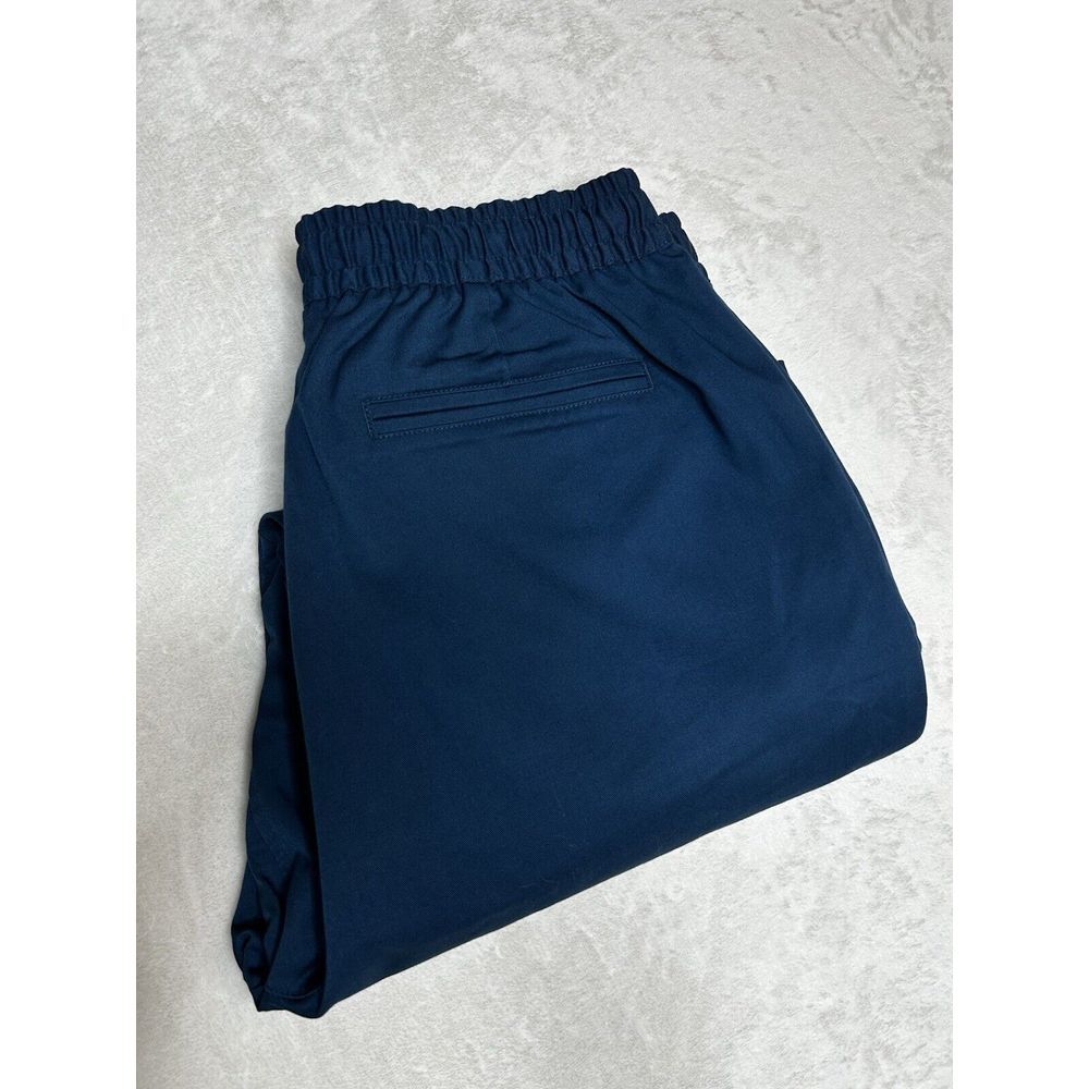 Nike Dri-Fit Mens Medium‎ Teal Elastic Waist Straight Leg Twill Pants W/ Pockets